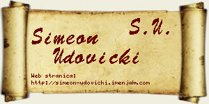 Simeon Udovički vizit kartica